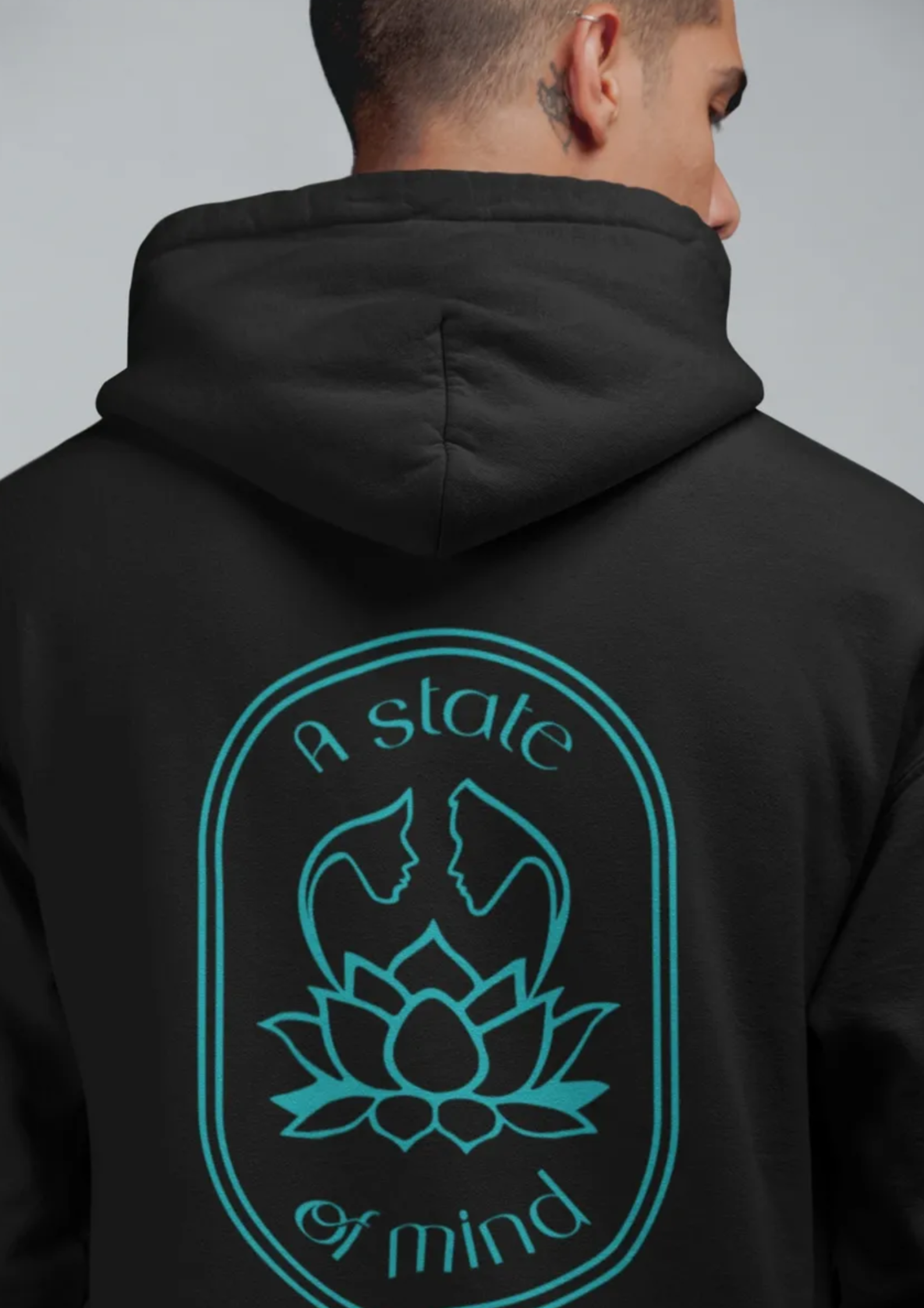 Feel Loved - A State of Mind Pull Over Hoodie - Midnight Black