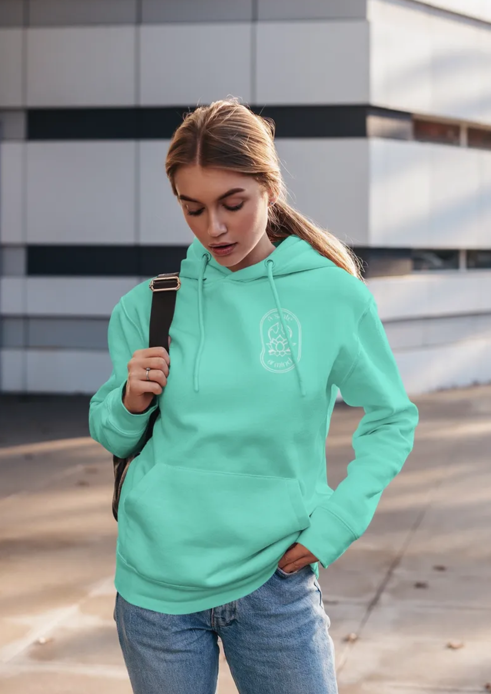 Feel Loved (A State of Mind) Pull Over Hoodie - Ocean Teal